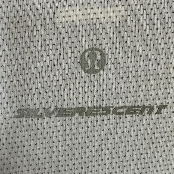 Lululemon Silverescent Mesh Running Tank Size 8 White Gold Athletic Top - Picture 3 of 4